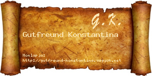 Gutfreund Konstantina névjegykártya